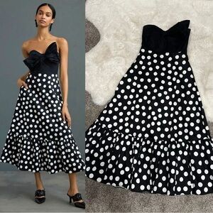 Anthropologie Bow-Tie Maxi Dress